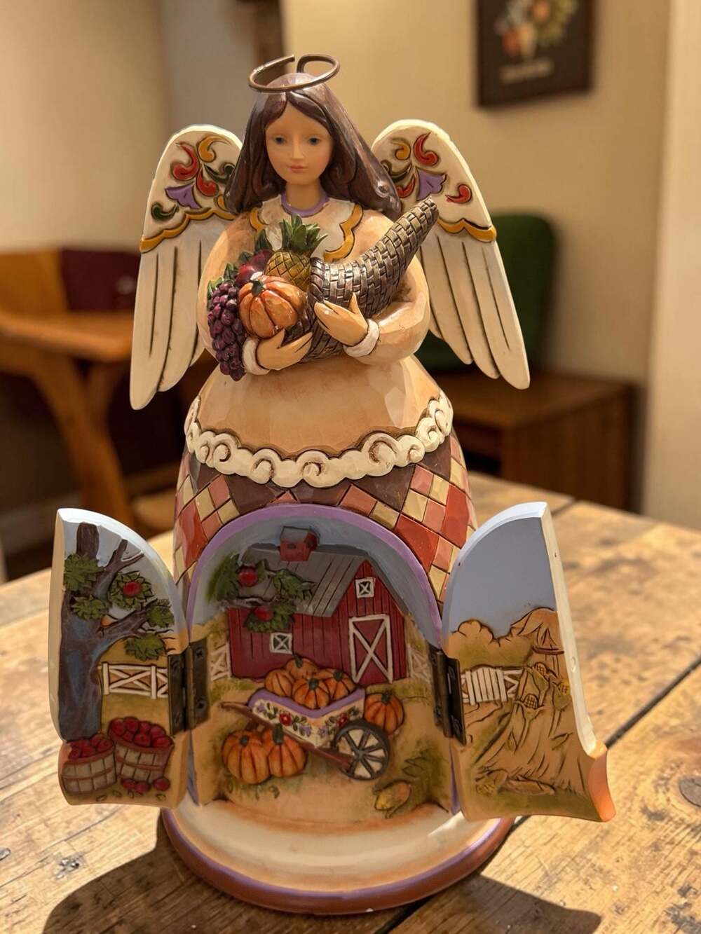 Jim Shore Heartwood Creek Beauty Of The Harvest Hidden Scene Angel Figurine 4021